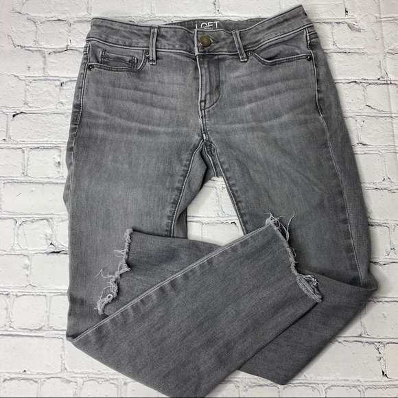 325 Loft Outlet Curvy Skinny Jeans Gray 